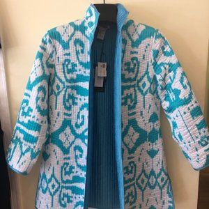 Patti Kim Dupioni Silk 3/4 Length Reversible Jacke